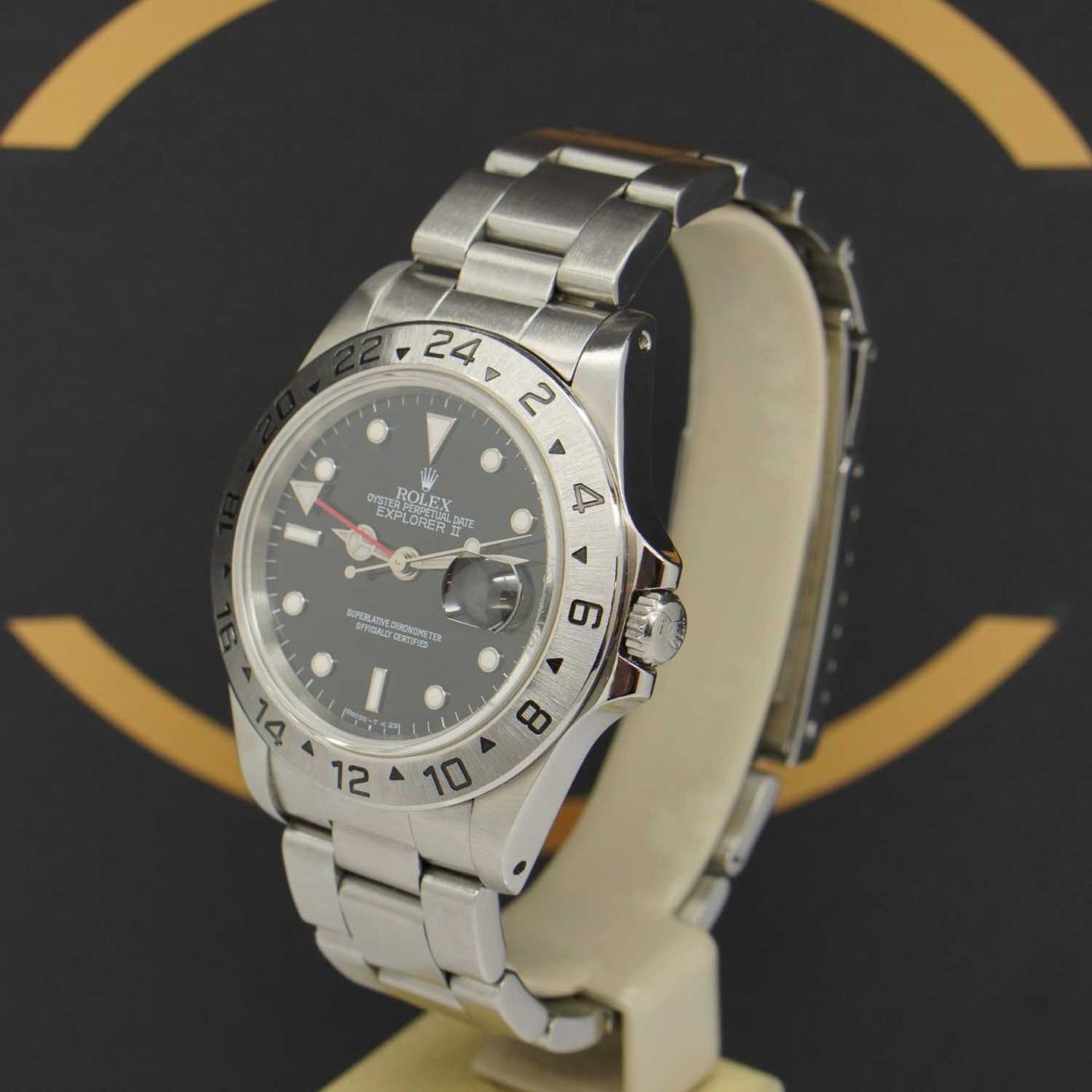 Rolex Explorer II 16570 (1995) - Zwart wijzerplaat 40mm Staal (2/7)