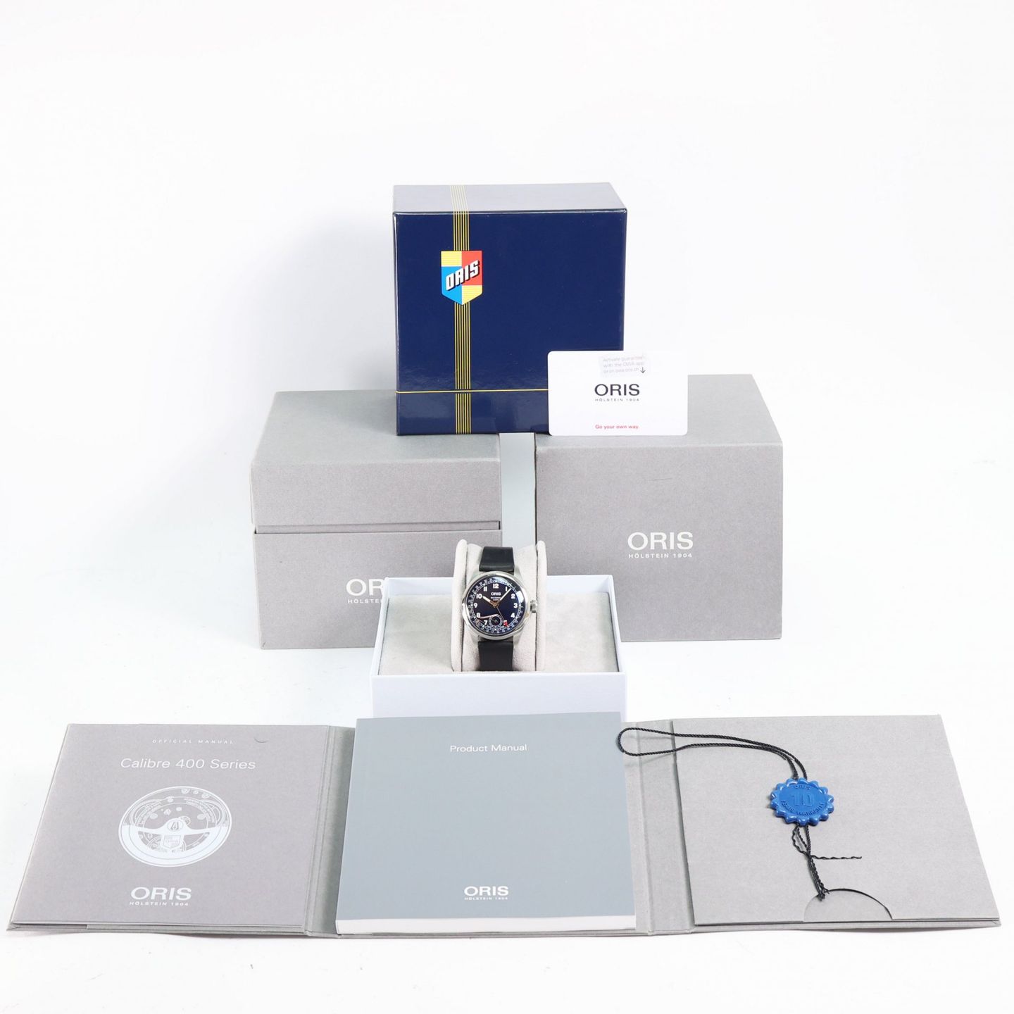 Oris Big Crown Pointer Date 01 403 7776 4065-07 5 19 11 (2022) - Blauw wijzerplaat 38mm Staal (6/6)