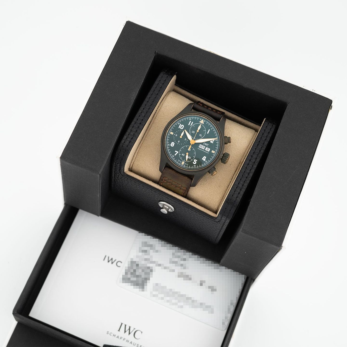 IWC Pilot Spitfire Chronograph IW387902 (2020) - Groen wijzerplaat 41mm Brons (5/5)