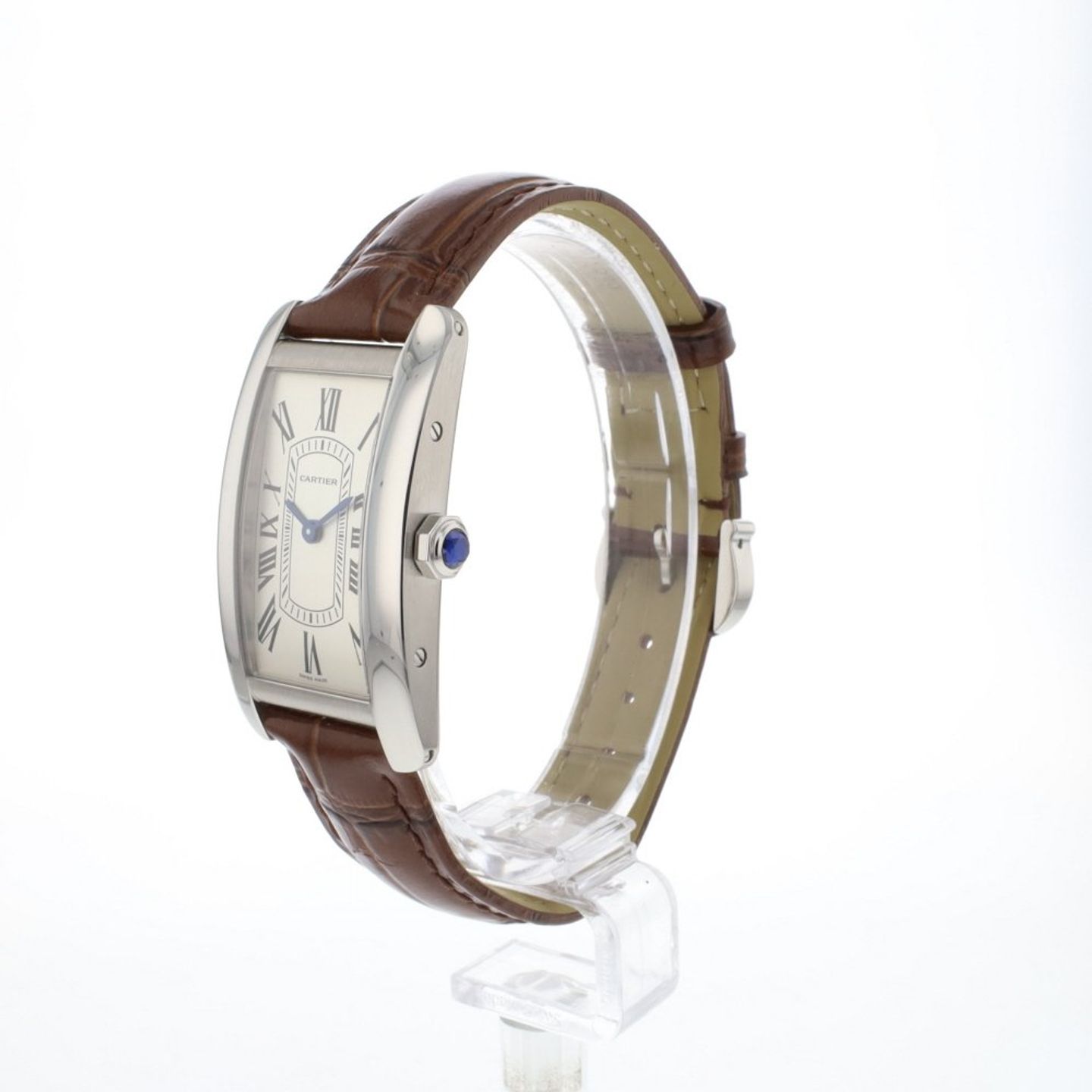 Cartier Tank Américaine WSTA0082 (2024) - Zilver wijzerplaat 35mm Staal (2/6)