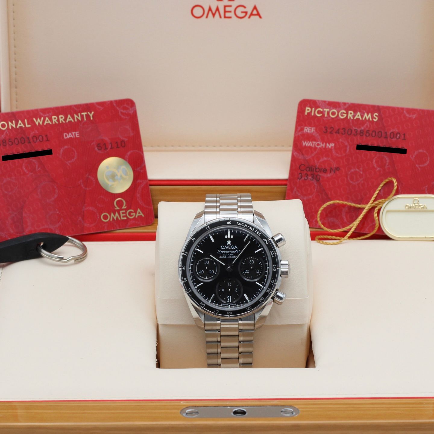 Omega Speedmaster 324.30.38.50.01.001 (2009) - Zwart wijzerplaat 38mm Staal (3/8)