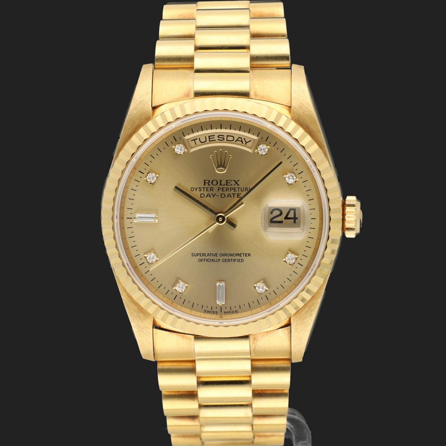 Rolex Day-Date 36 18238 (1998) - 36mm Geelgoud (3/8)