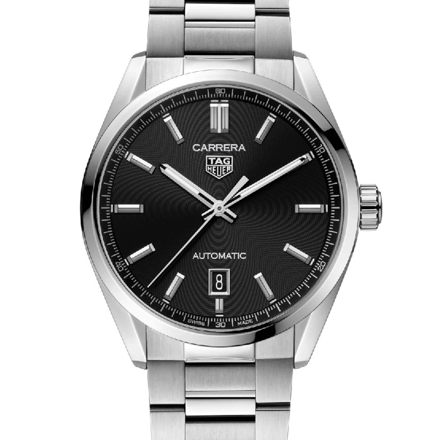 TAG Heuer Carrera Calibre 5 WBN2110.BA0639 (2024) - Black dial 39 mm Steel case (2/3)