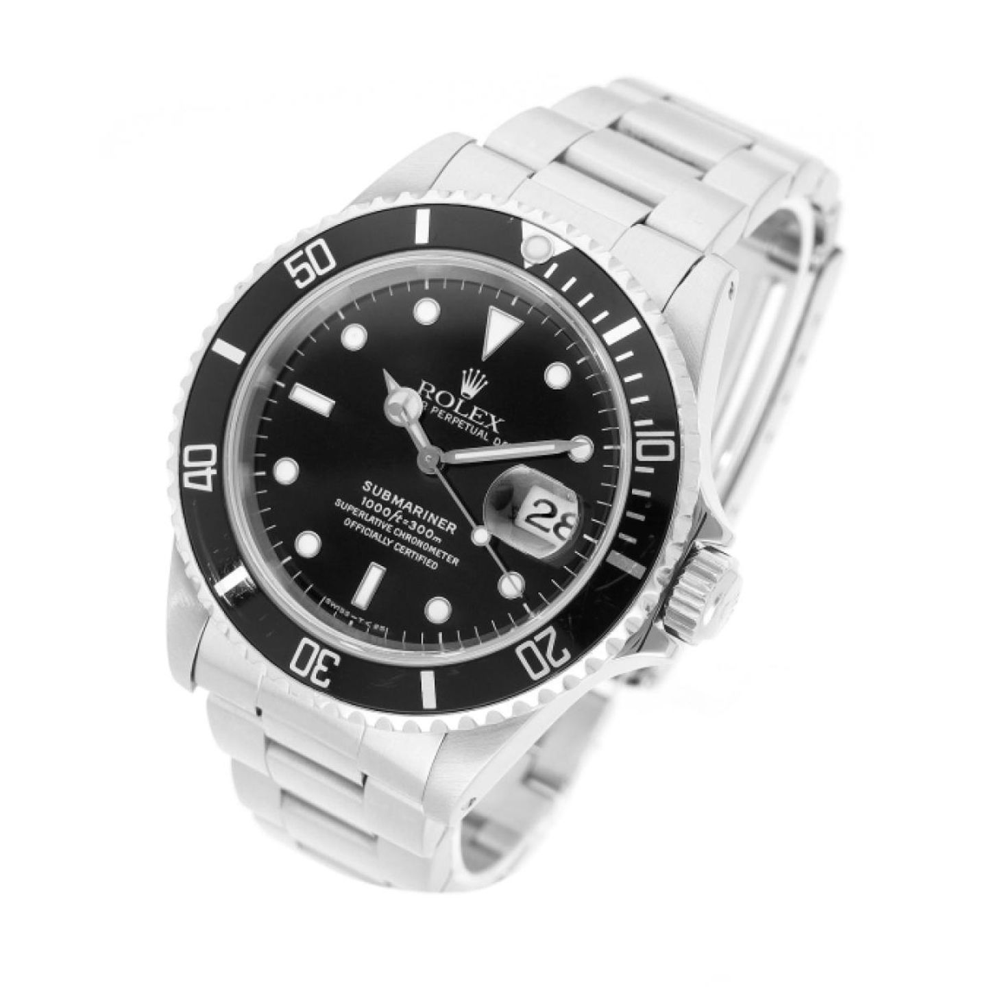 Rolex Submariner Date 16610 (1996) - Black dial 40 mm Steel case (2/4)
