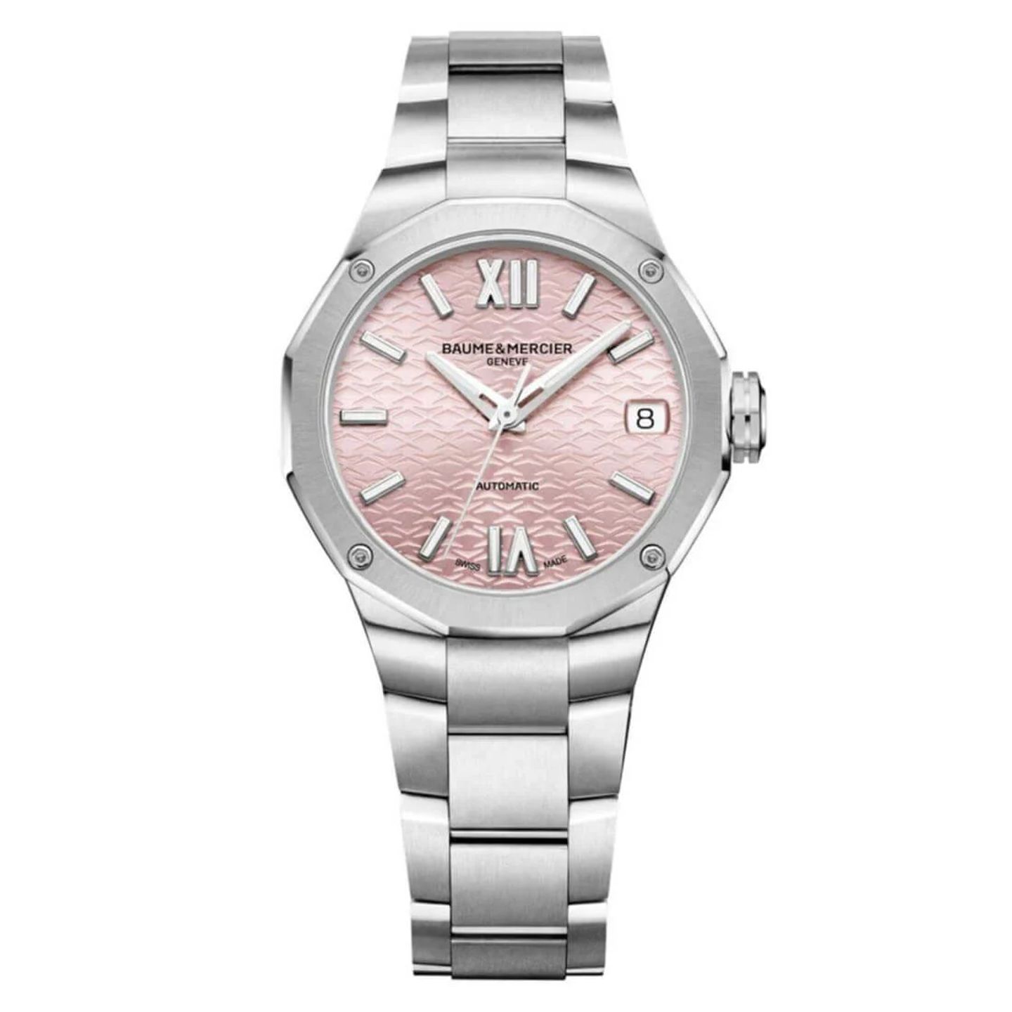 Baume & Mercier Riviera M0A10675 (2024) - Roze wijzerplaat 33mm Staal (3/3)