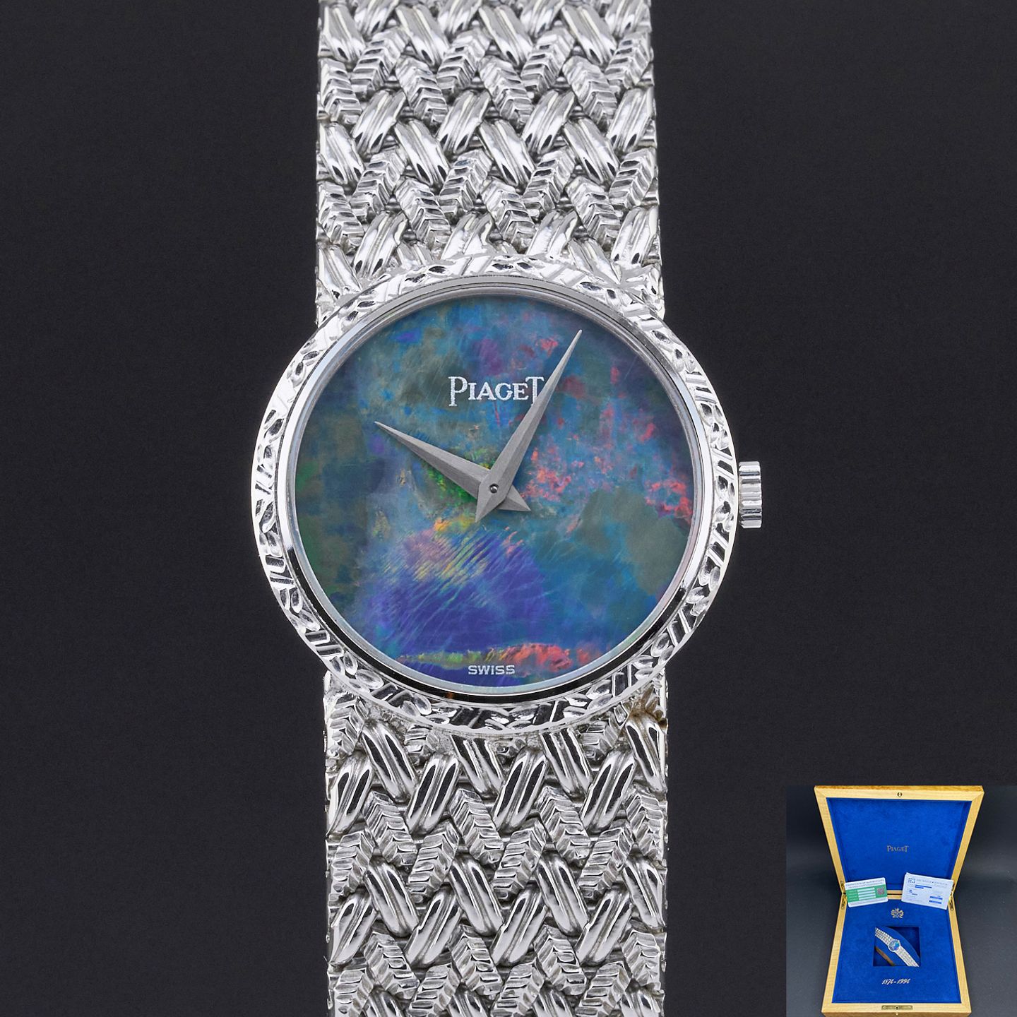 Piaget Vintage 924D7 (Unknown (random serial)) - White dial 24 mm White Gold case (1/8)