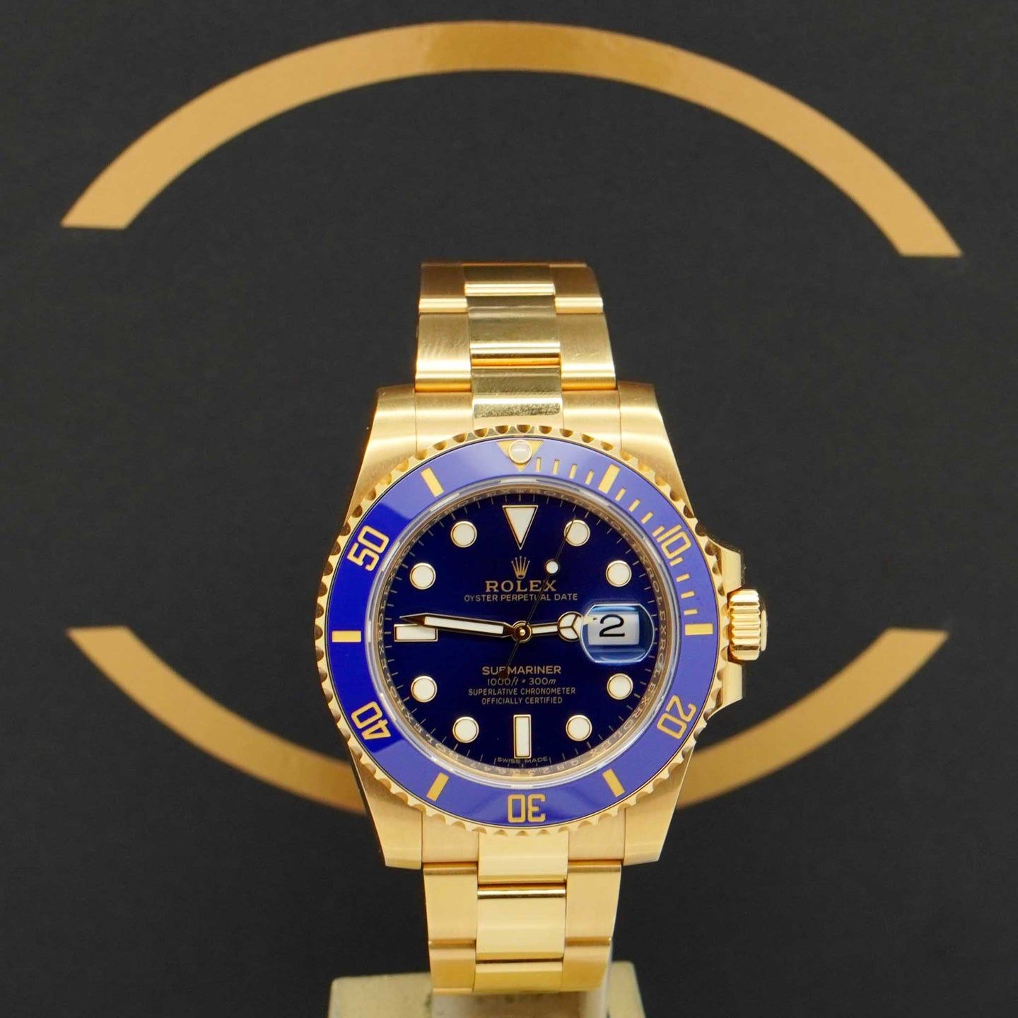Rolex Submariner Date 116618LB (2020) - Blue dial 40 mm Yellow Gold case (1/7)