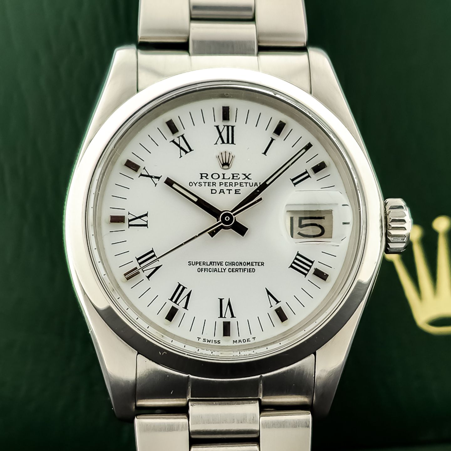Rolex Oyster Perpetual Date 1500 (1979) - Silver dial 34 mm Steel case (1/8)