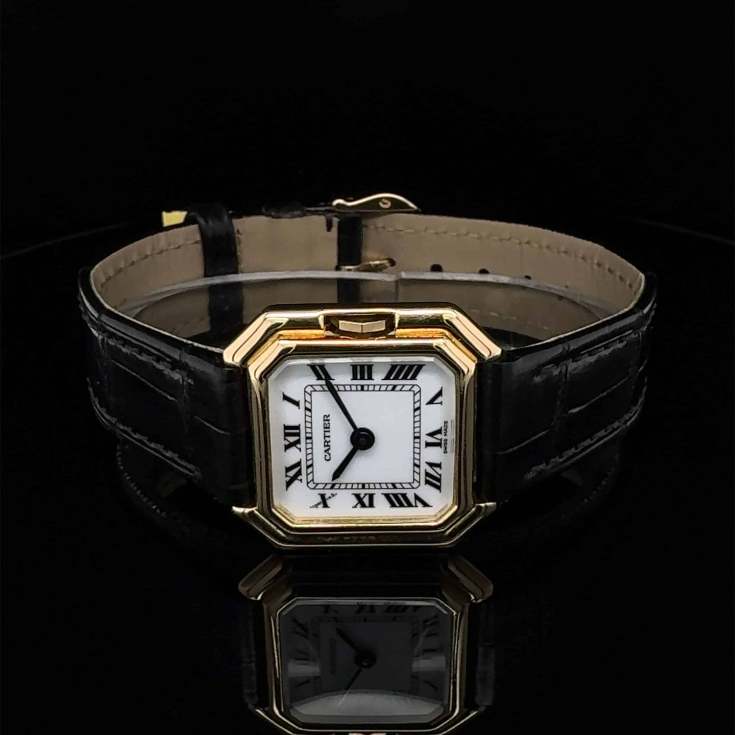 Cartier Vintage Cartier Ceinture (Onbekend (willekeurig serienummer)) - Wit wijzerplaat 25mm Geelgoud (7/8)