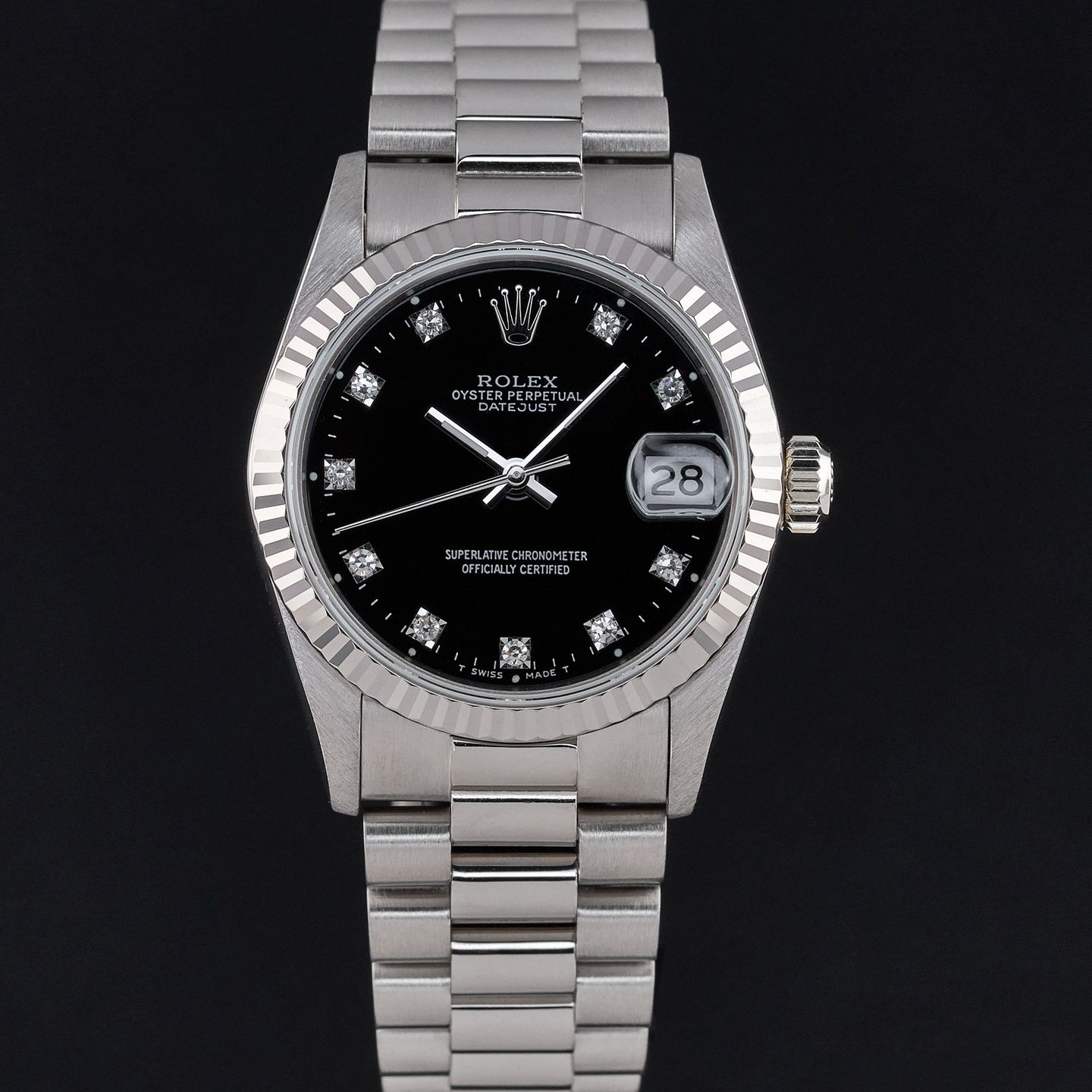 Rolex Datejust 31 68279 (1989) - Zwart wijzerplaat 31mm Witgoud (3/7)