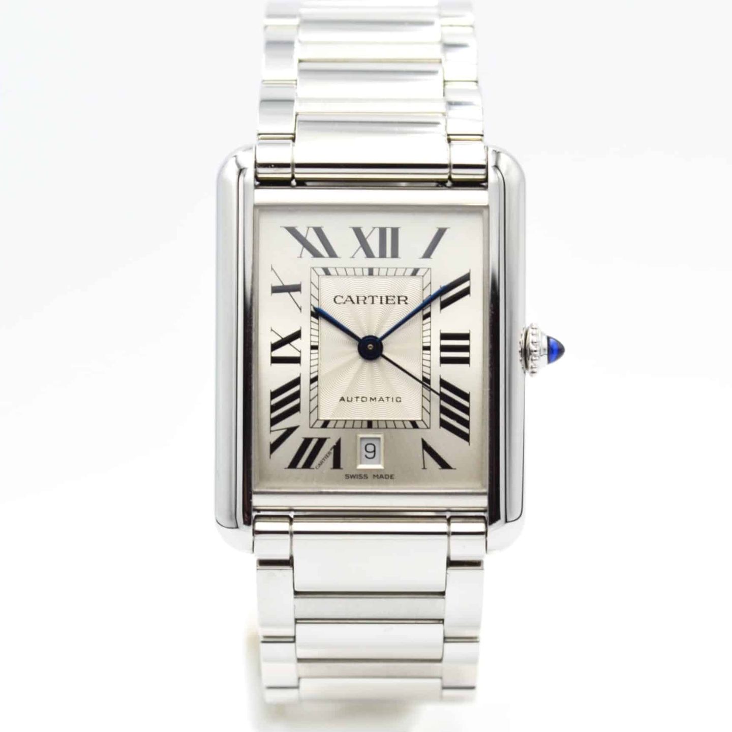 Cartier Tank WSTA0053 (2021) - Zilver wijzerplaat 41mm Staal (1/7)