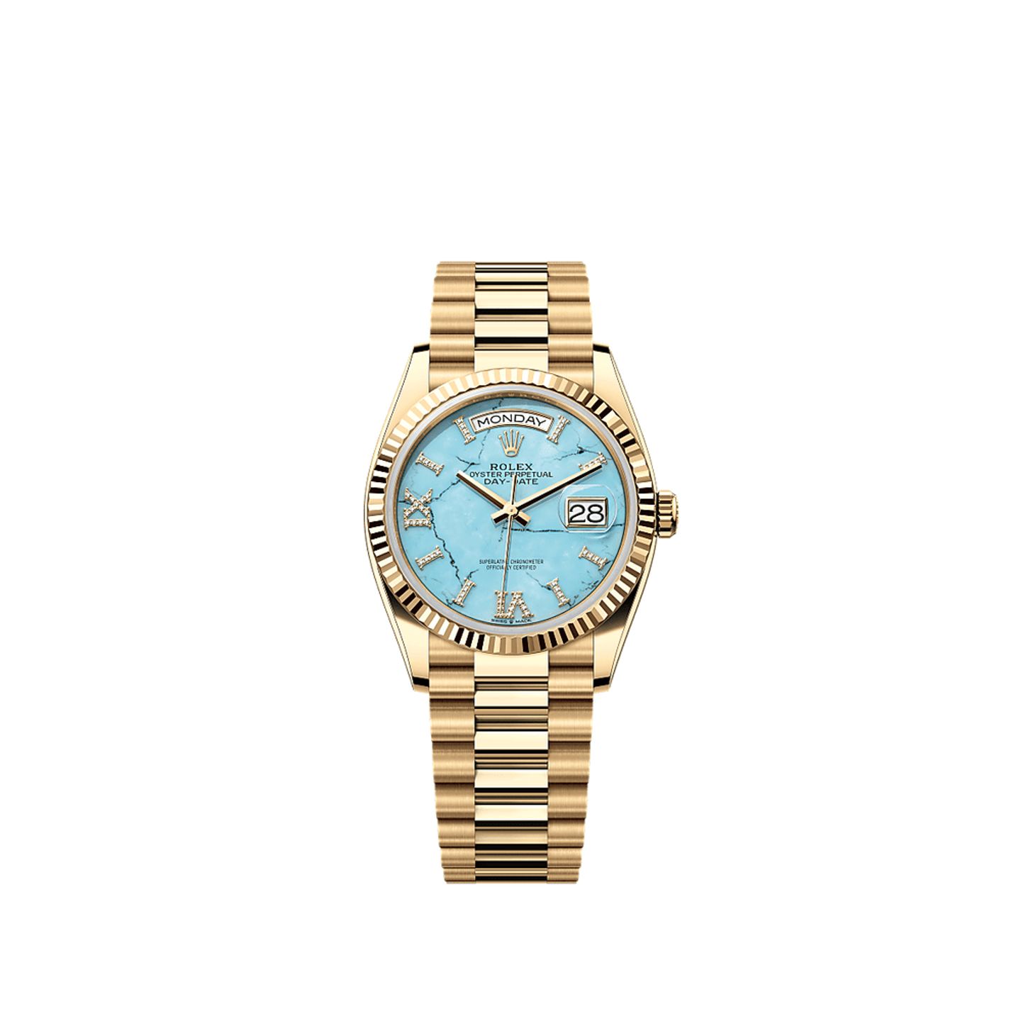 Rolex Day-Date 36 128238 (2025) - Blue dial 36 mm Yellow Gold case (1/1)