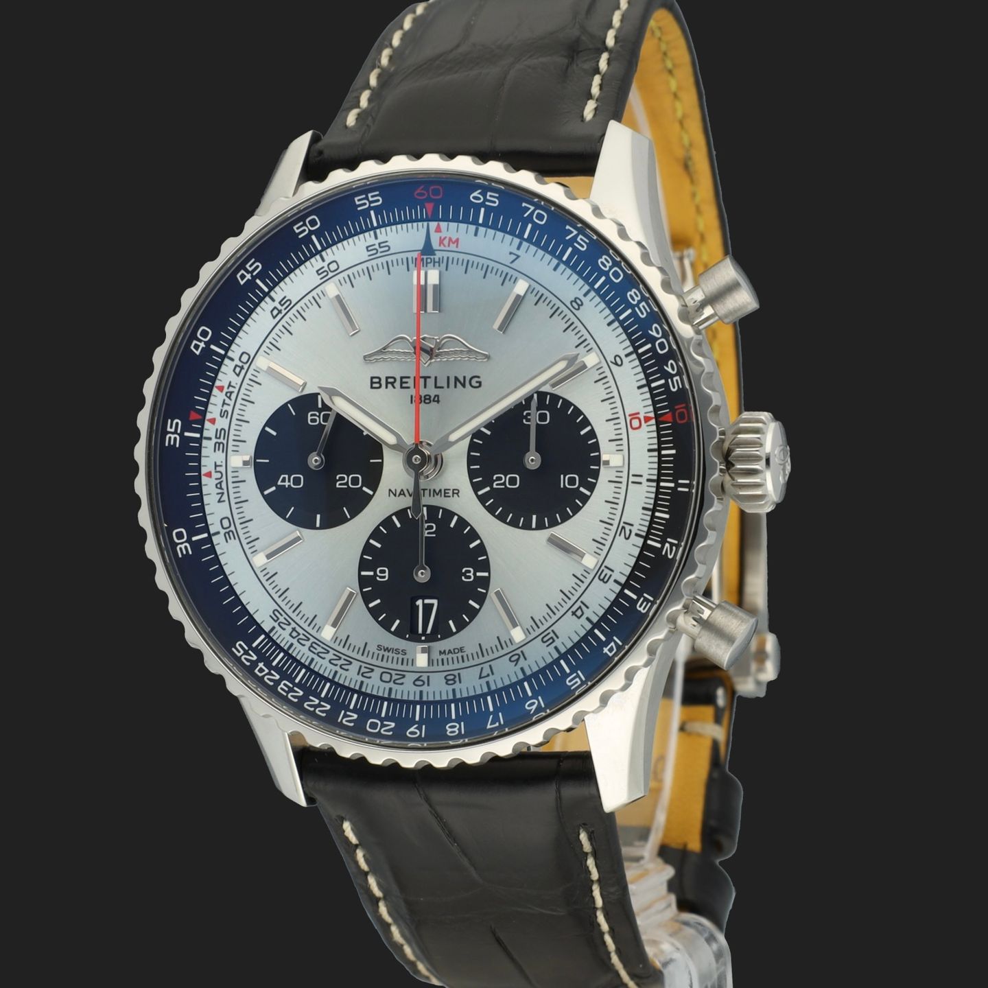 Breitling Navitimer 1 B01 Chronograph AB0138241G1P1 (2023) - Silver dial 43 mm Steel case (1/8)