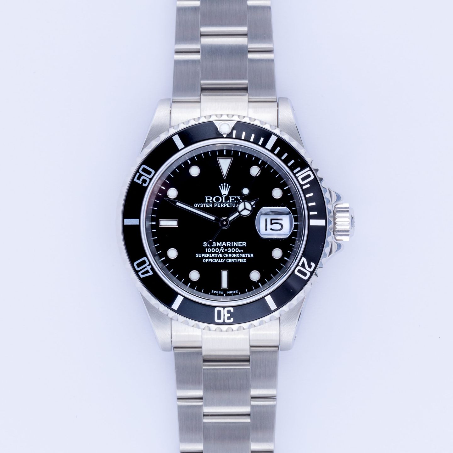 Rolex Submariner Date 16610 (2000) - Black dial 40 mm Steel case (3/8)