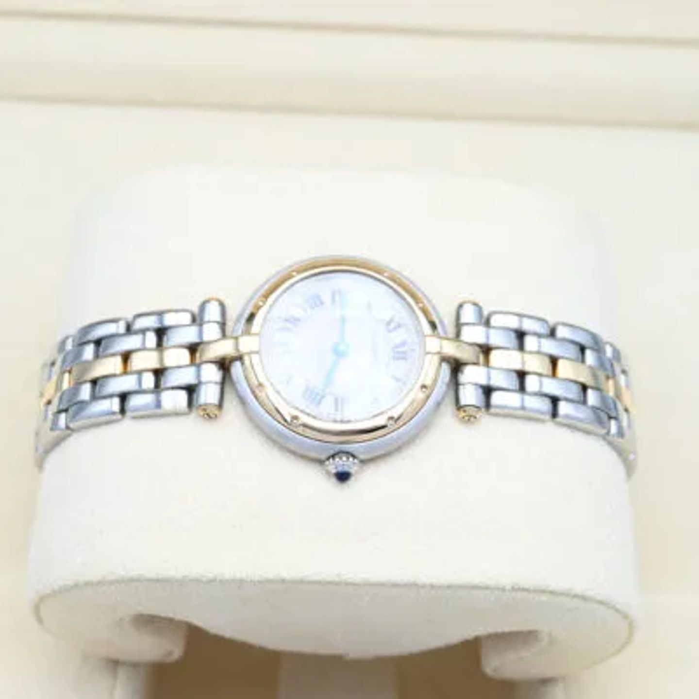 Cartier Panthère 166920 (1991) - Wit wijzerplaat 24mm Goud/Staal (4/8)