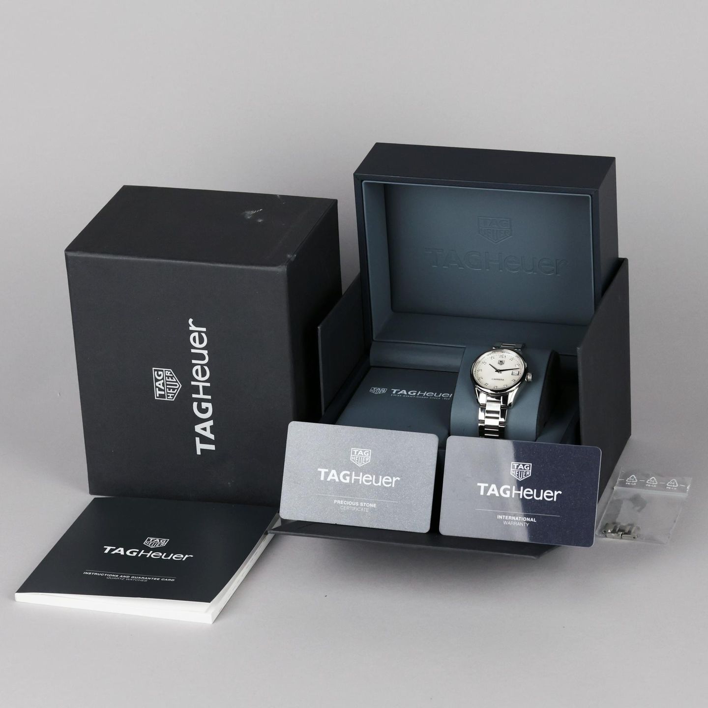 TAG Heuer Carrera Lady WAR1314 (2021) - Wit wijzerplaat 32mm Staal (8/8)