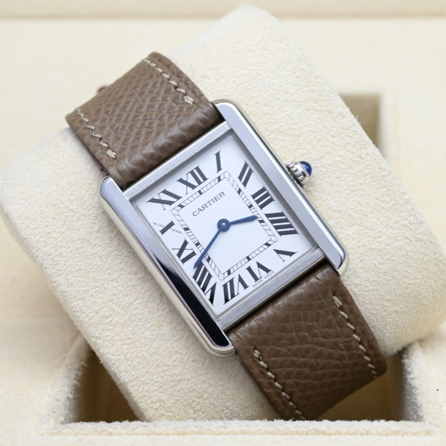Cartier Tank Solo W5200005 (2014) - White dial 24 mm Steel case (1/8)