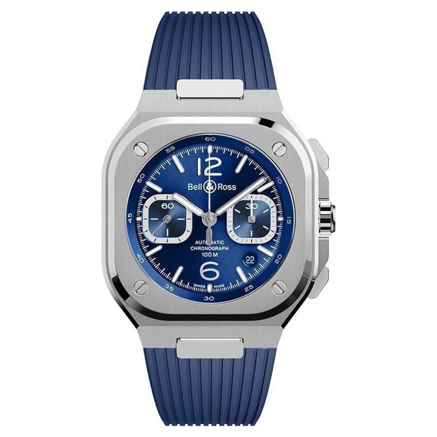 Bell & Ross BR 05 BR05C-BLU-ST/SRB (2024) - Blue dial 43 mm Steel case (3/3)