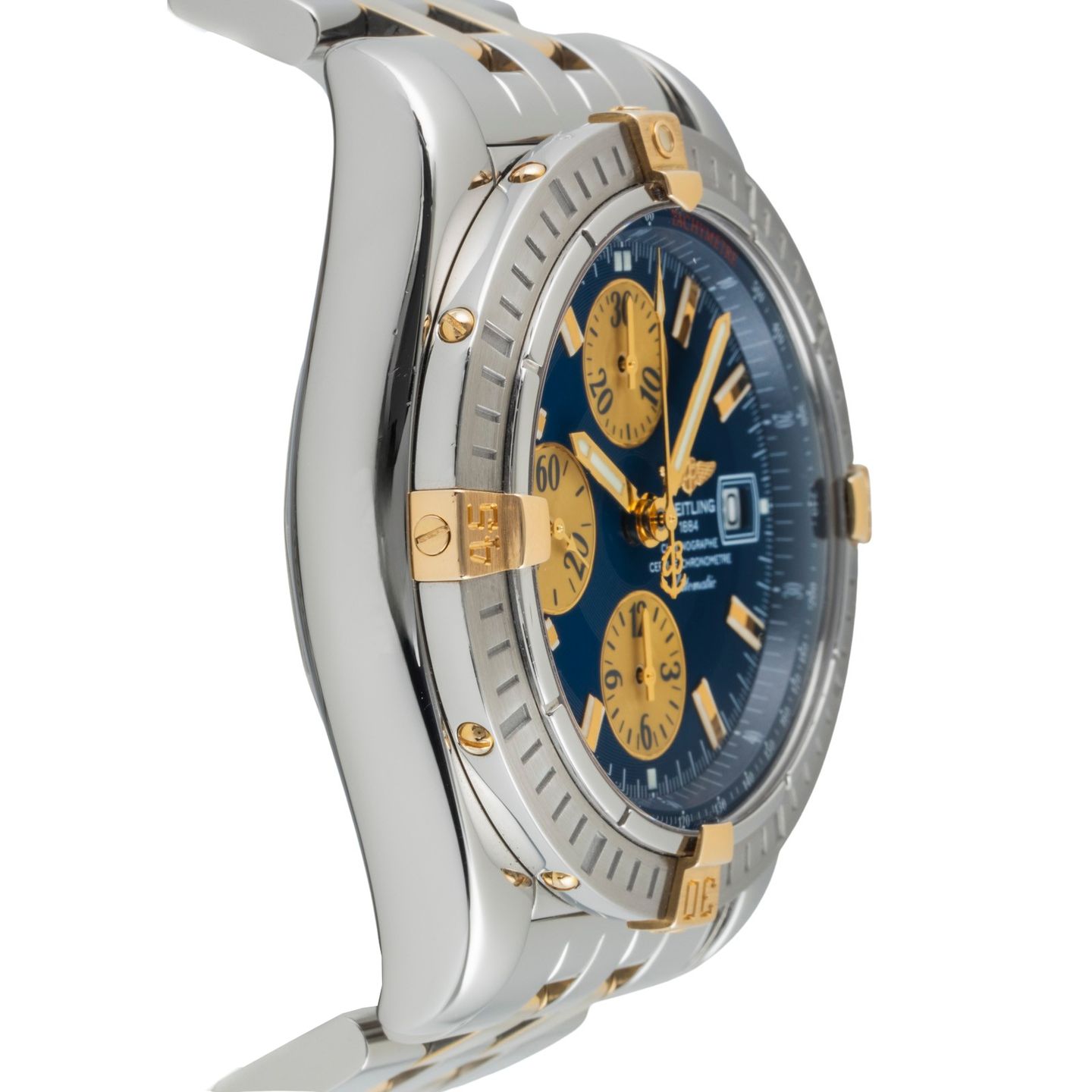 Breitling Chronomat Evolution B13356 (Unknown (random serial)) - Blue dial 44 mm Steel case (7/8)