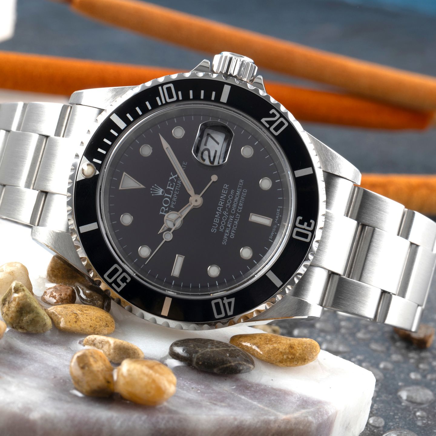 Rolex Submariner Date 16610 (Onbekend (willekeurig serienummer)) - Zwart wijzerplaat 40mm Staal (2/8)