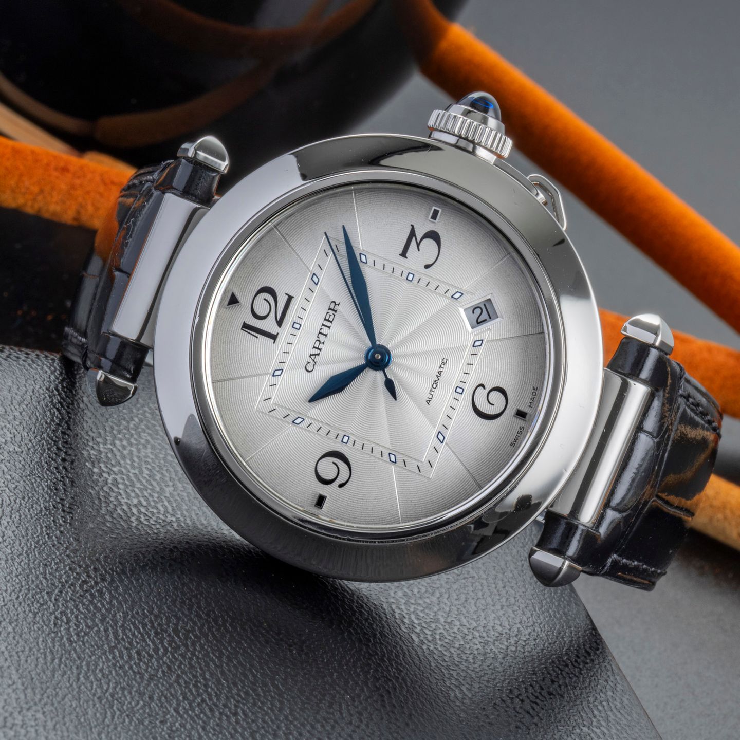 Cartier Pasha WSPA0010 (Unknown (random serial)) - Silver dial 41 mm Steel case (2/8)