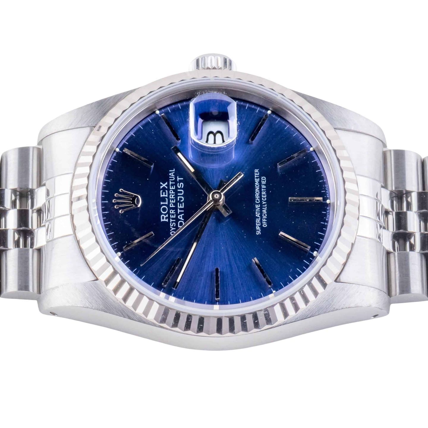 Rolex Datejust 36 16234 (1990) - Blue dial 36 mm Steel case (5/8)