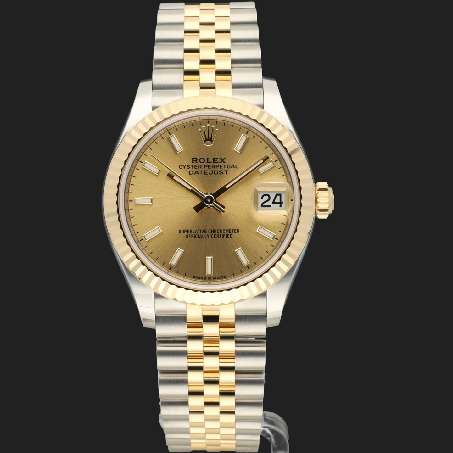 Rolex Datejust 31 278273 (2023) - Champagne dial 31 mm Gold/Steel case (3/6)