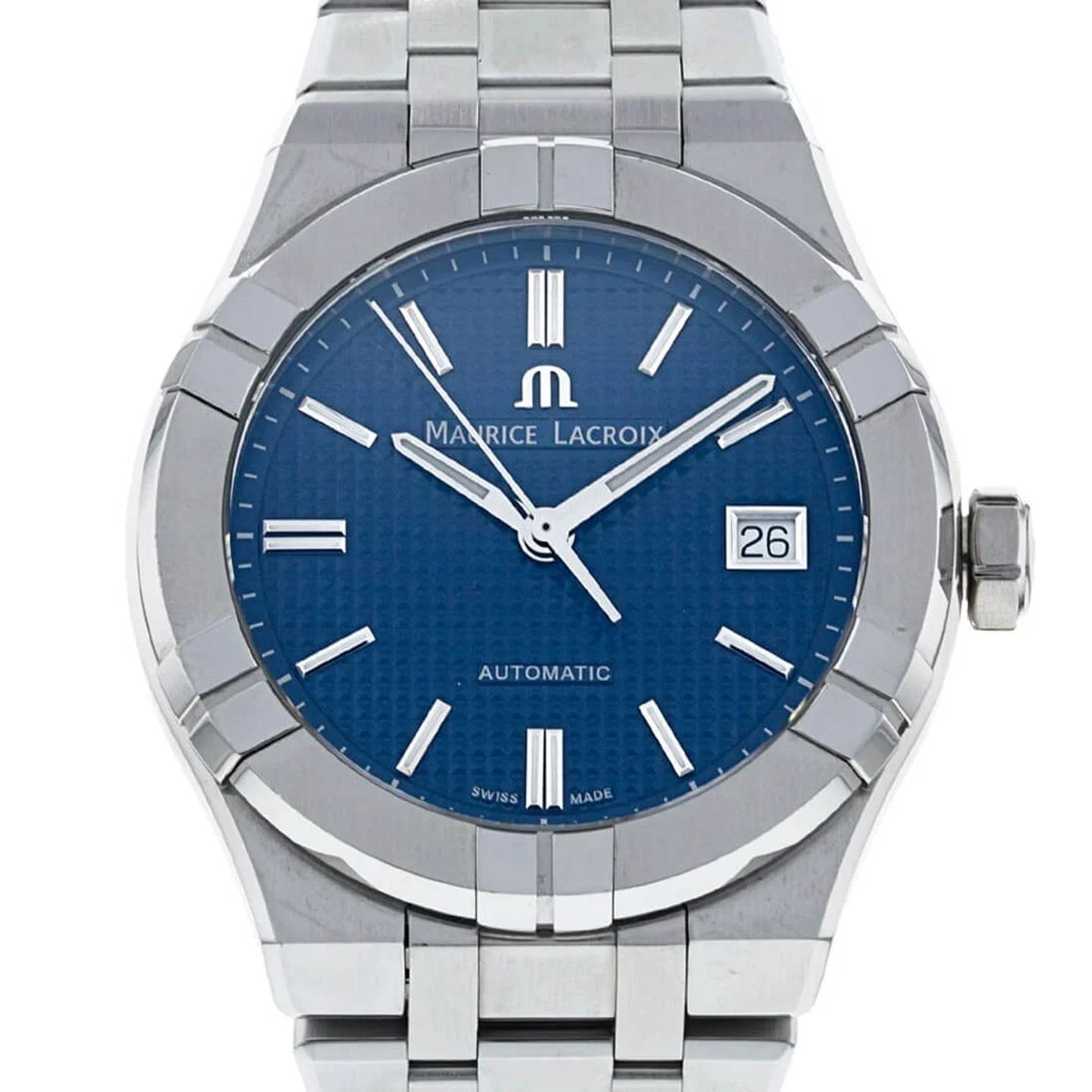Maurice Lacroix Aikon AI6007-SS002-430-1 (2023) - Blauw wijzerplaat 39mm Staal (2/3)