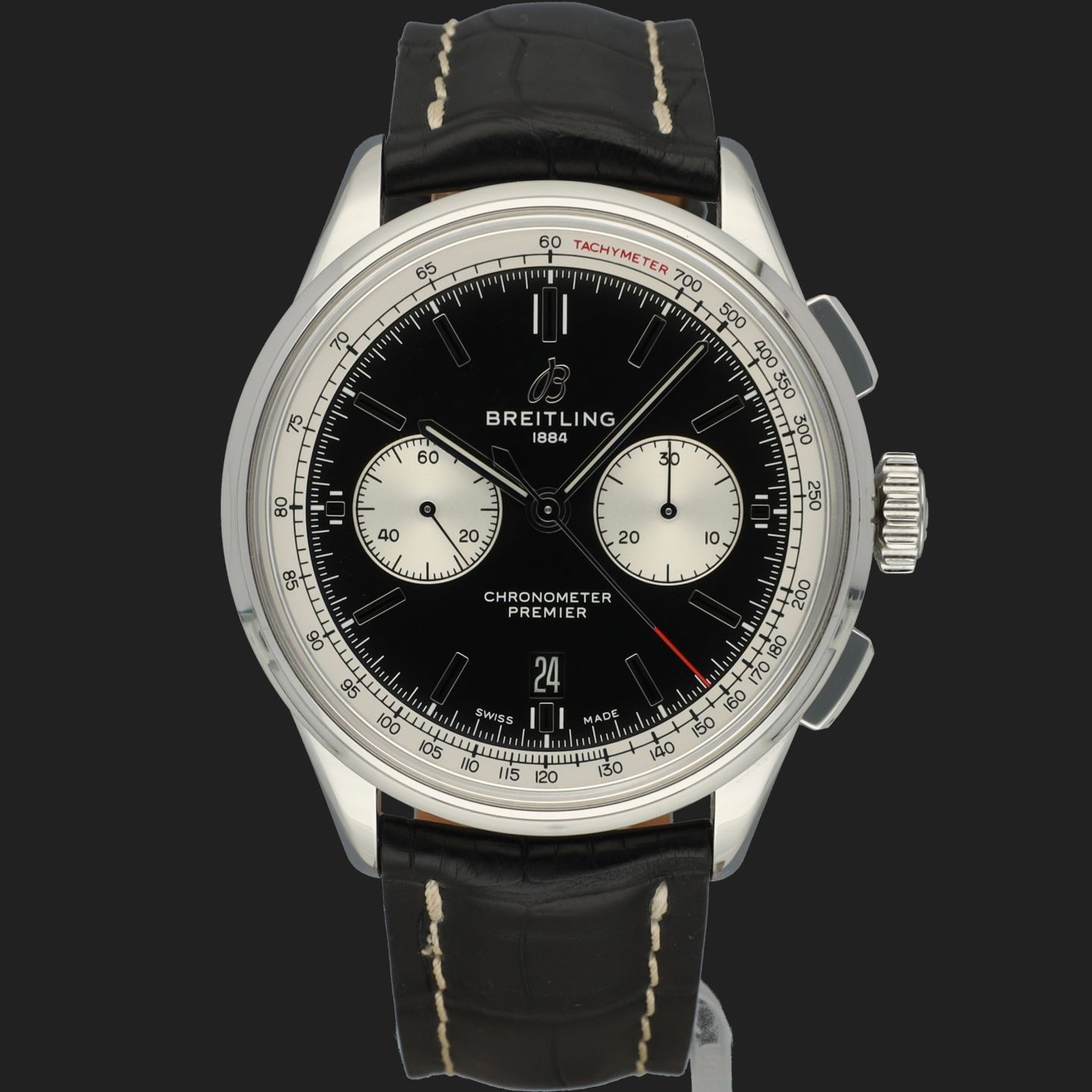 Breitling Premier AB0118371B1P2 (2021) - Zwart wijzerplaat 42mm Staal (3/8)