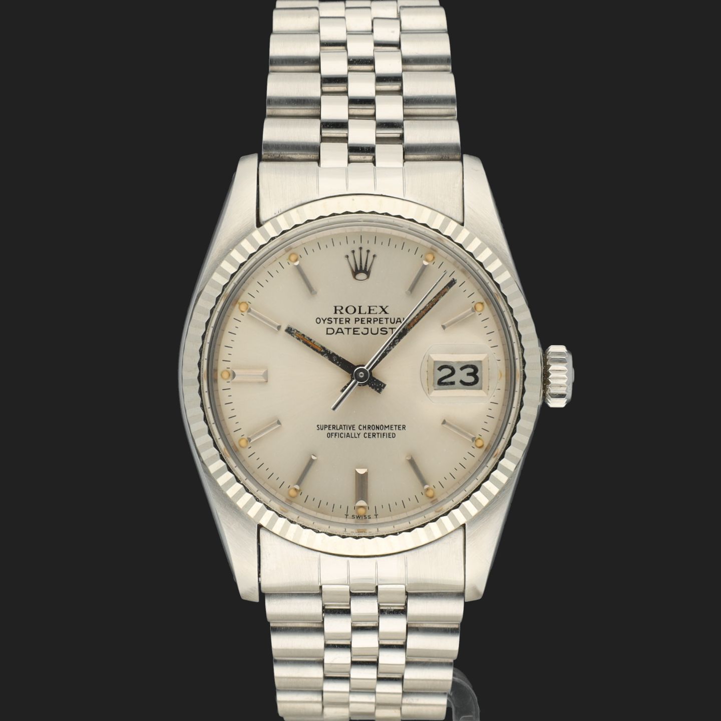 Rolex Datejust 36 16014 (1981) - Zilver wijzerplaat 36mm Staal (3/7)