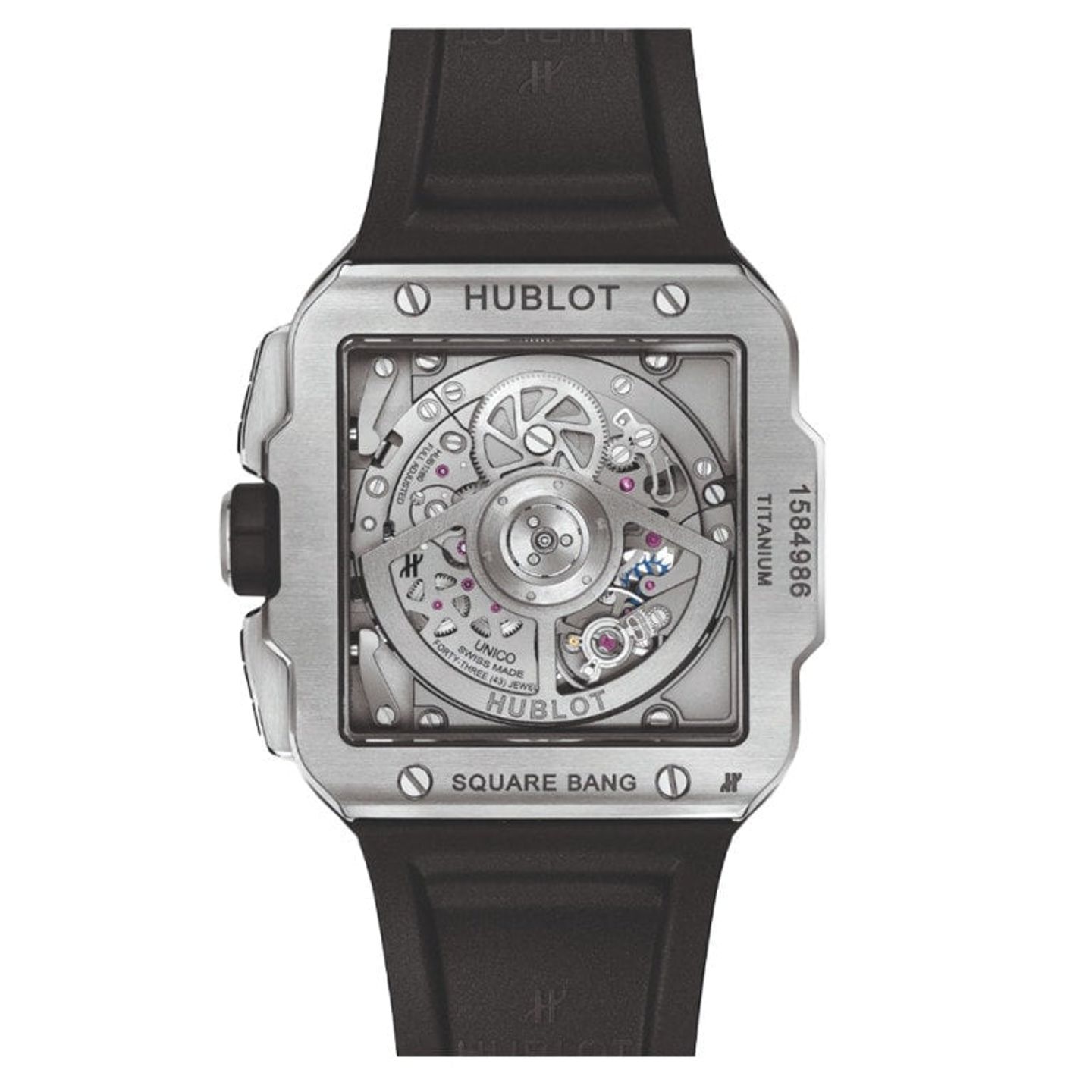 Hublot Square Bang 821.NX.0170.RX (2025) - Transparent dial 42 mm Titanium case (1/1)