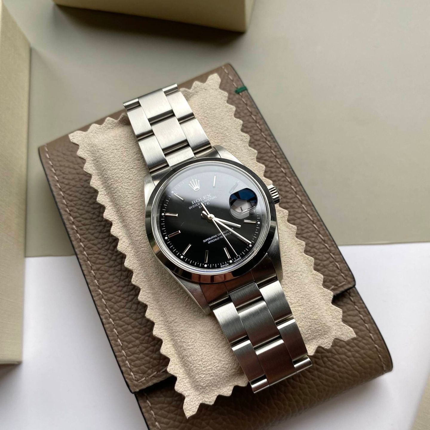 Rolex Oyster Perpetual Date 15200 (1991) - 34mm Staal (3/8)