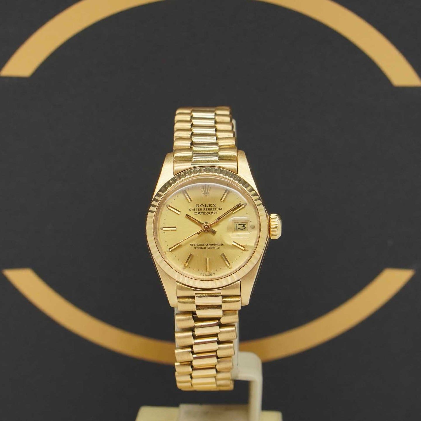 Rolex Lady-Datejust 6917 (1973) - Goud wijzerplaat 26mm Geelgoud (1/7)