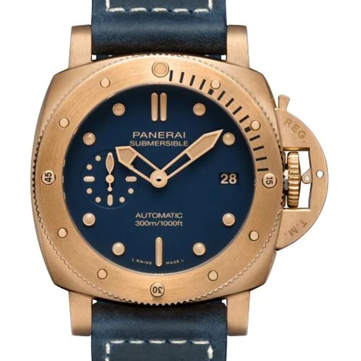 Panerai Luminor Submersible PAM01074 (2026) - Blauw wijzerplaat 42mm Brons (1/1)