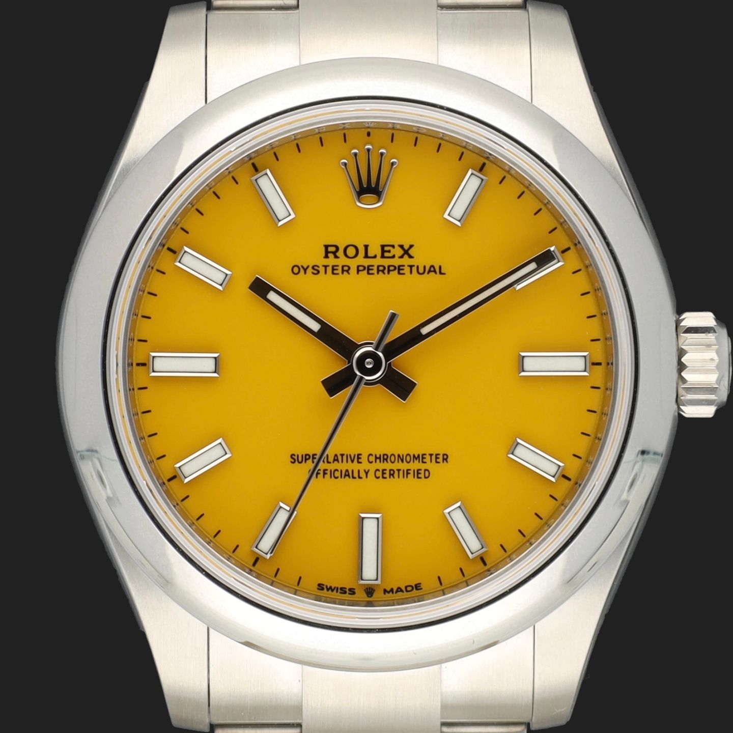 Rolex Oyster Perpetual 31 277200 (2021) - Geel wijzerplaat 31mm Staal (2/8)