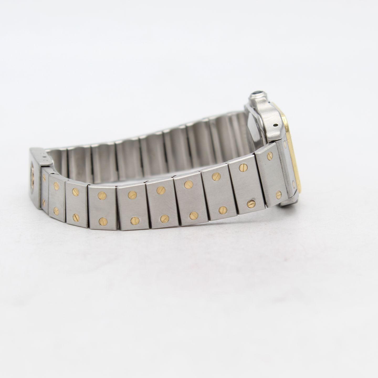 Cartier Santos 1170902 (1990) - Wit wijzerplaat 24mm Goud/Staal (6/8)