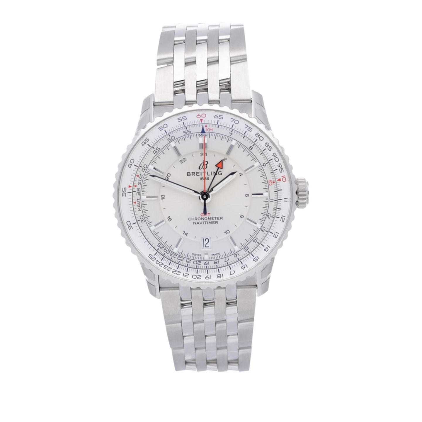 Breitling Navitimer GMT A32310211G1A1 (2025) - Zilver wijzerplaat 41mm Staal (1/8)