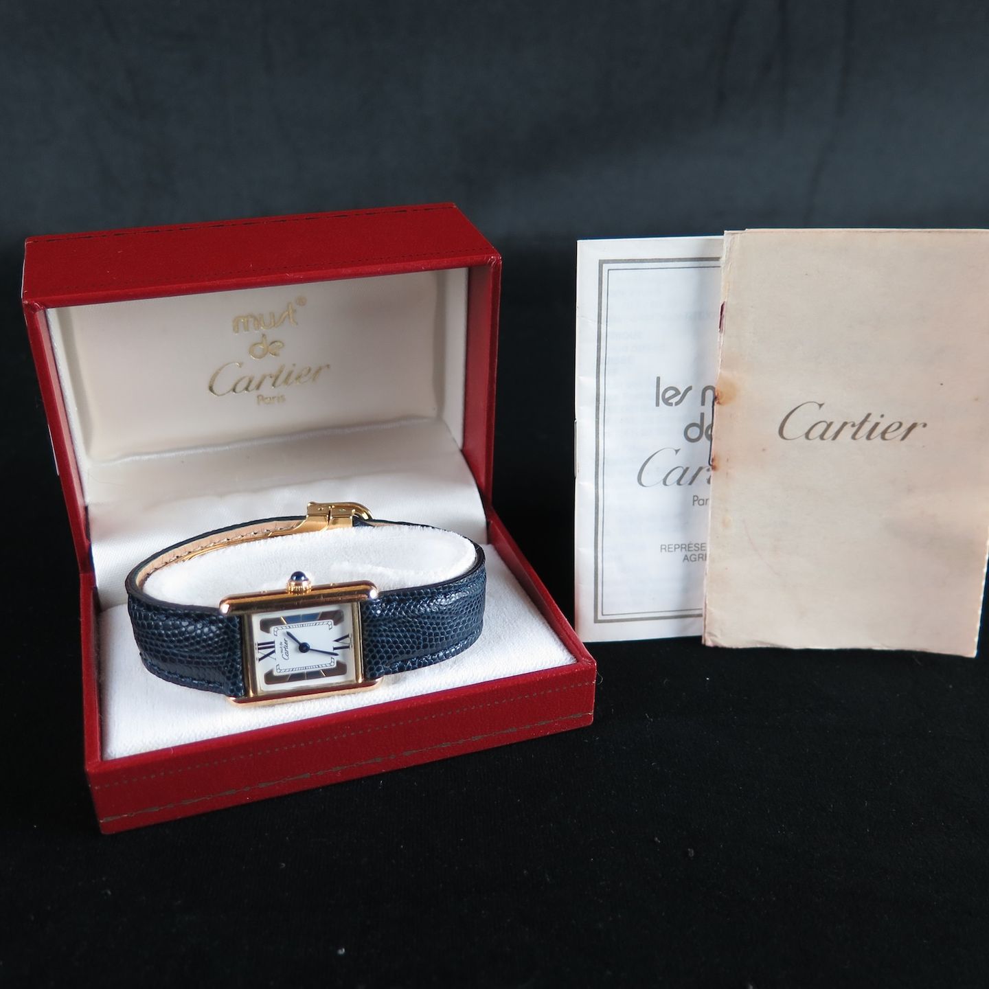 Cartier Tank Vermeil 5057001 (Unknown (random serial)) - Champagne dial 20 mm Gold/Steel case (8/8)