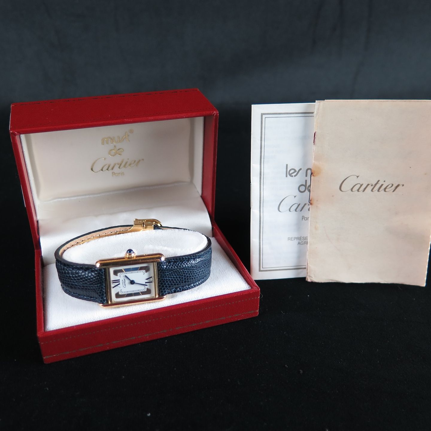 Cartier Tank Vermeil 5057001 (Unknown (random serial)) - White dial 20 mm Silver case (8/8)