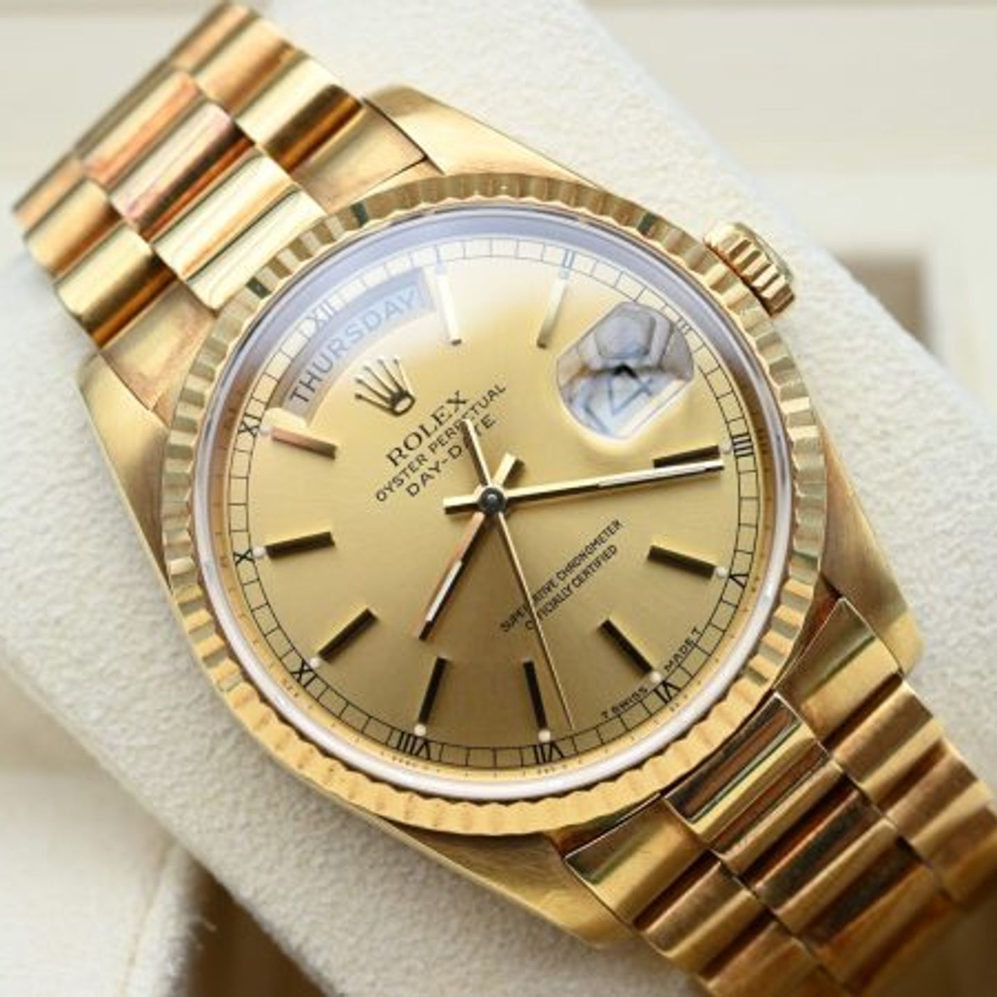 Rolex Day-Date 36 18238 (1988) - Goud wijzerplaat 36mm Geelgoud (1/9)