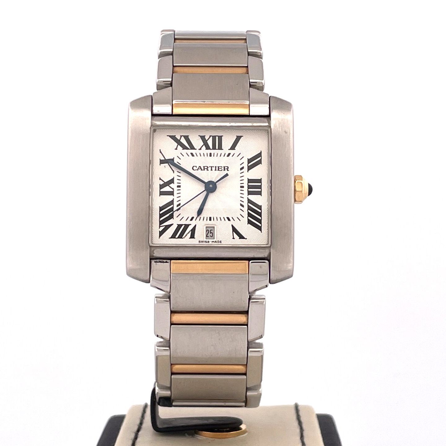 Cartier Tank Française 2302 (2012) - Zilver wijzerplaat 28mm Goud/Staal (1/4)