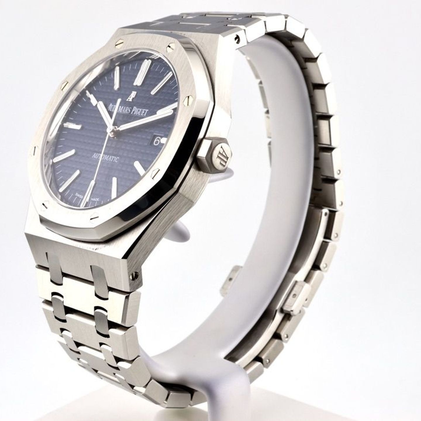 Audemars Piguet Royal Oak Selfwinding 15400ST.OO.1220ST.03 (2013) - Blauw wijzerplaat 41mm Staal (2/8)