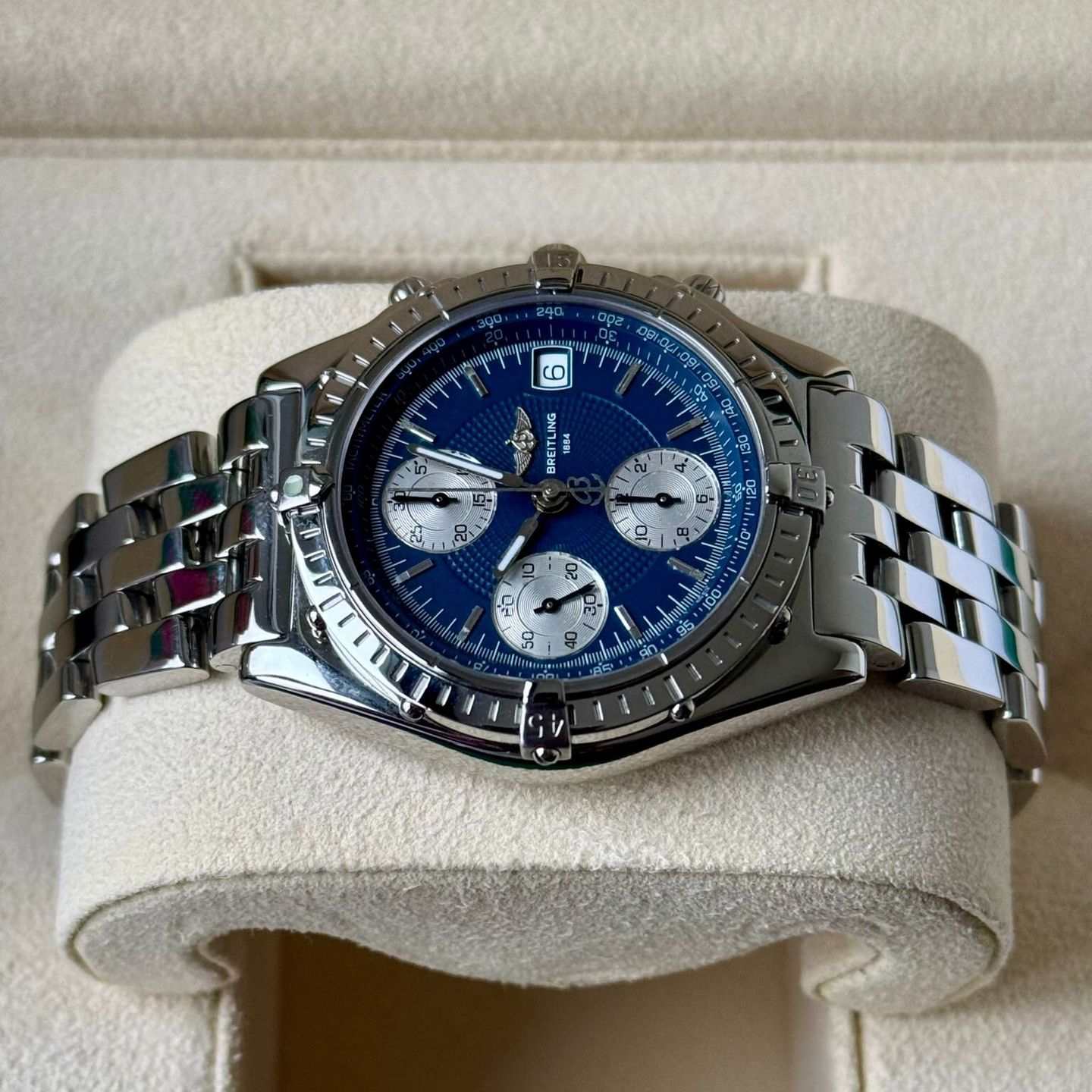 Breitling Chronomat A13050.1 (1997) - Blue dial 45 mm Steel case (5/7)