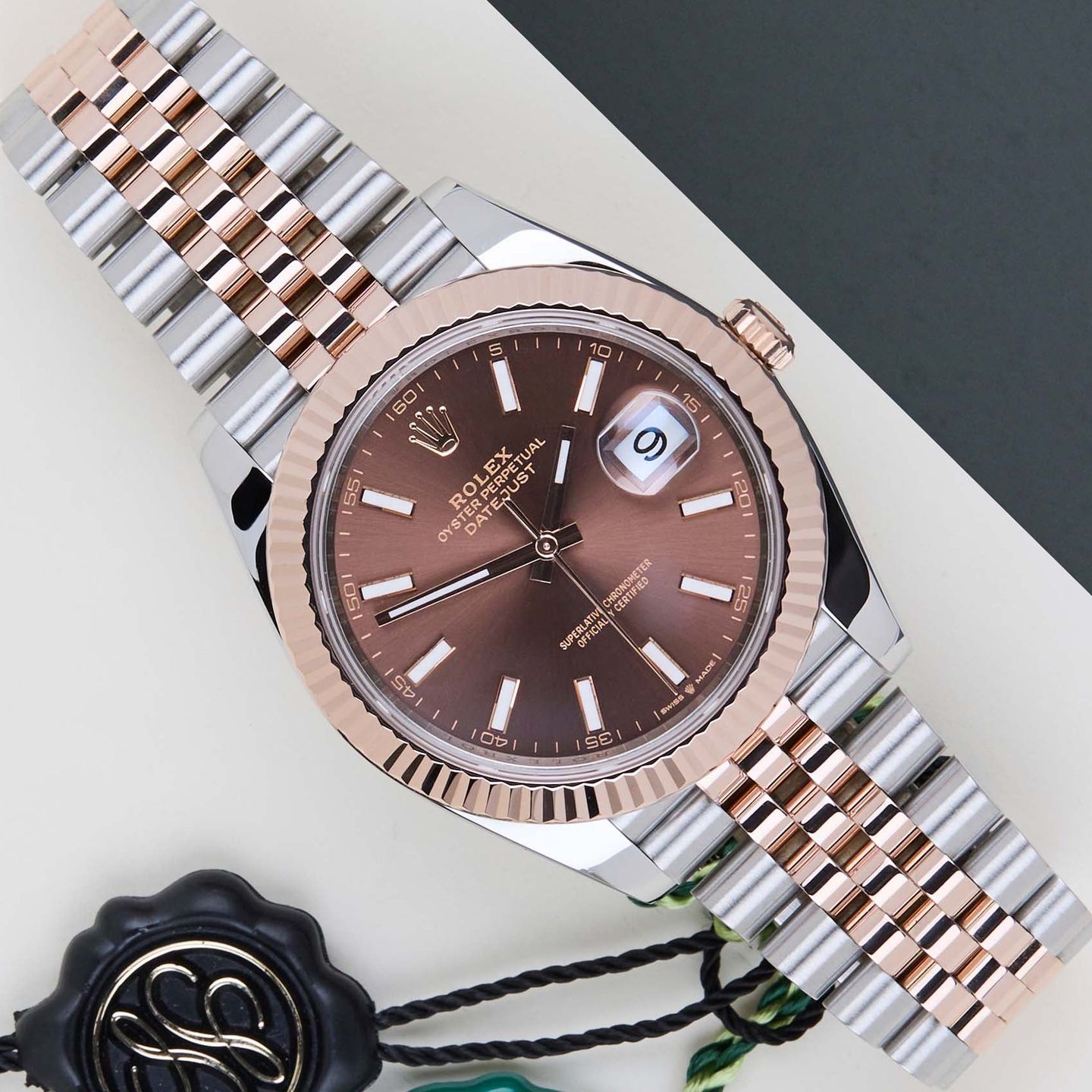 Rolex Datejust 41 126331 (2023) - Brown dial 41 mm Gold/Steel case (1/8)