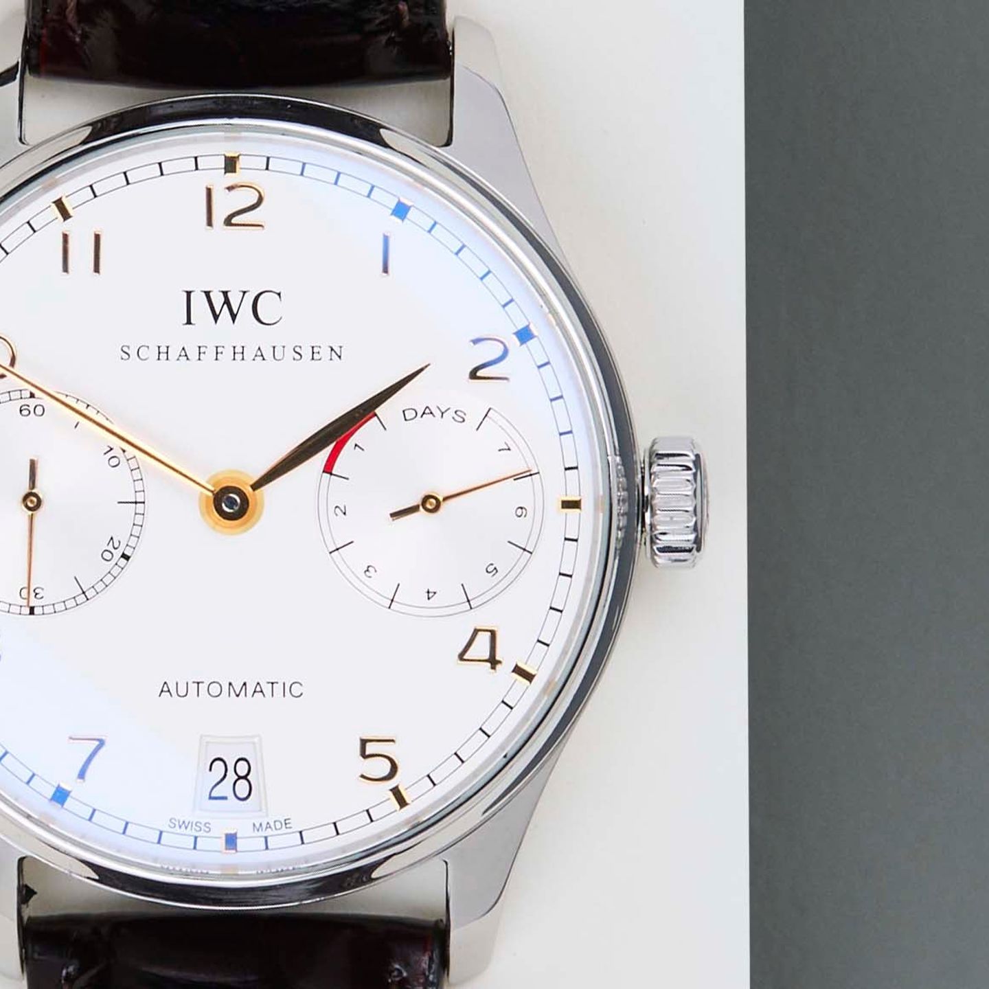 IWC Portuguese Automatic IW500114 (2015) - Silver dial 42 mm Steel case (5/8)