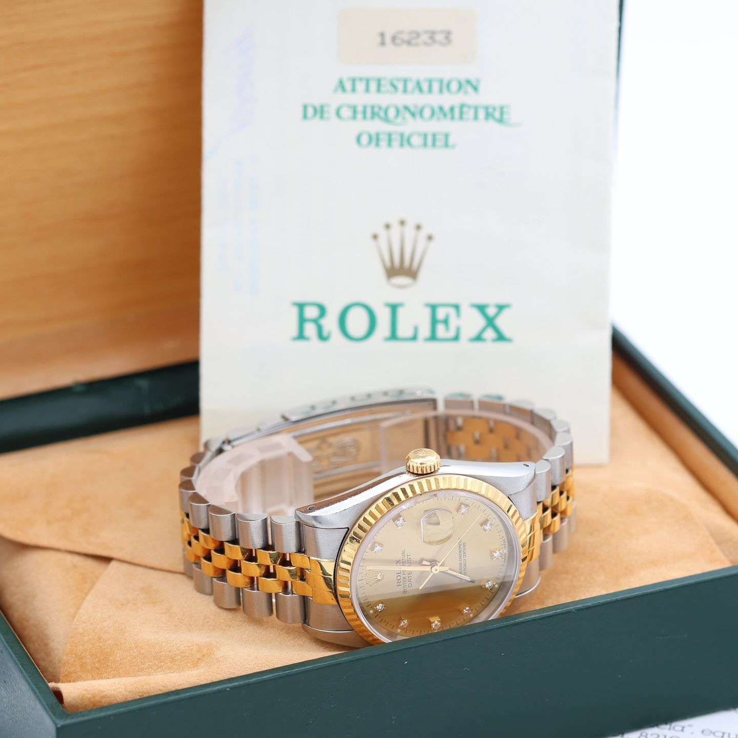 Rolex Datejust 36 16233G (Onbekend (willekeurig serienummer)) - 36mm Goud/Staal (3/8)