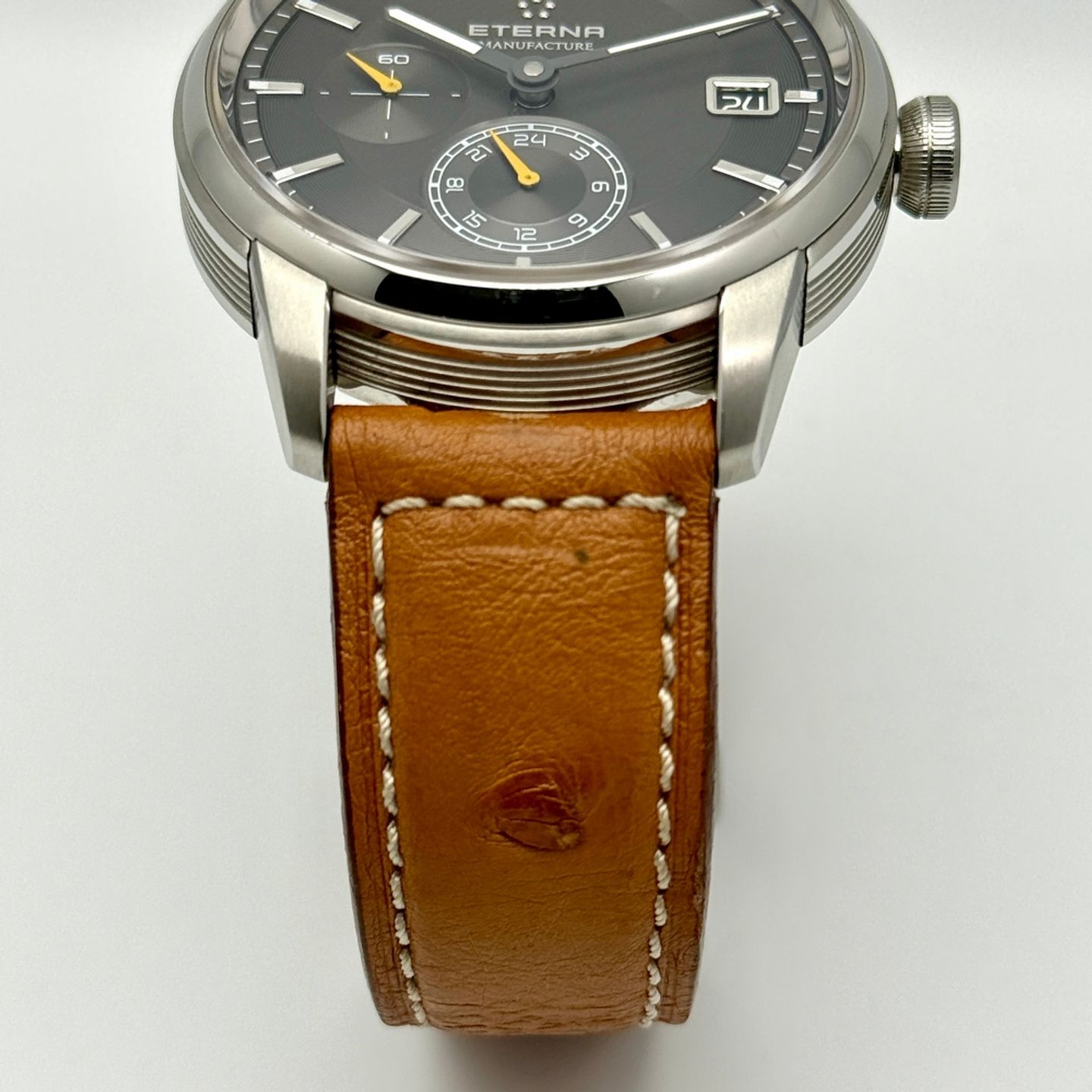 Eterna Unknown 7661.41.56.1352 (Unknown (random serial)) - Grey dial 43 mm Steel case (6/8)