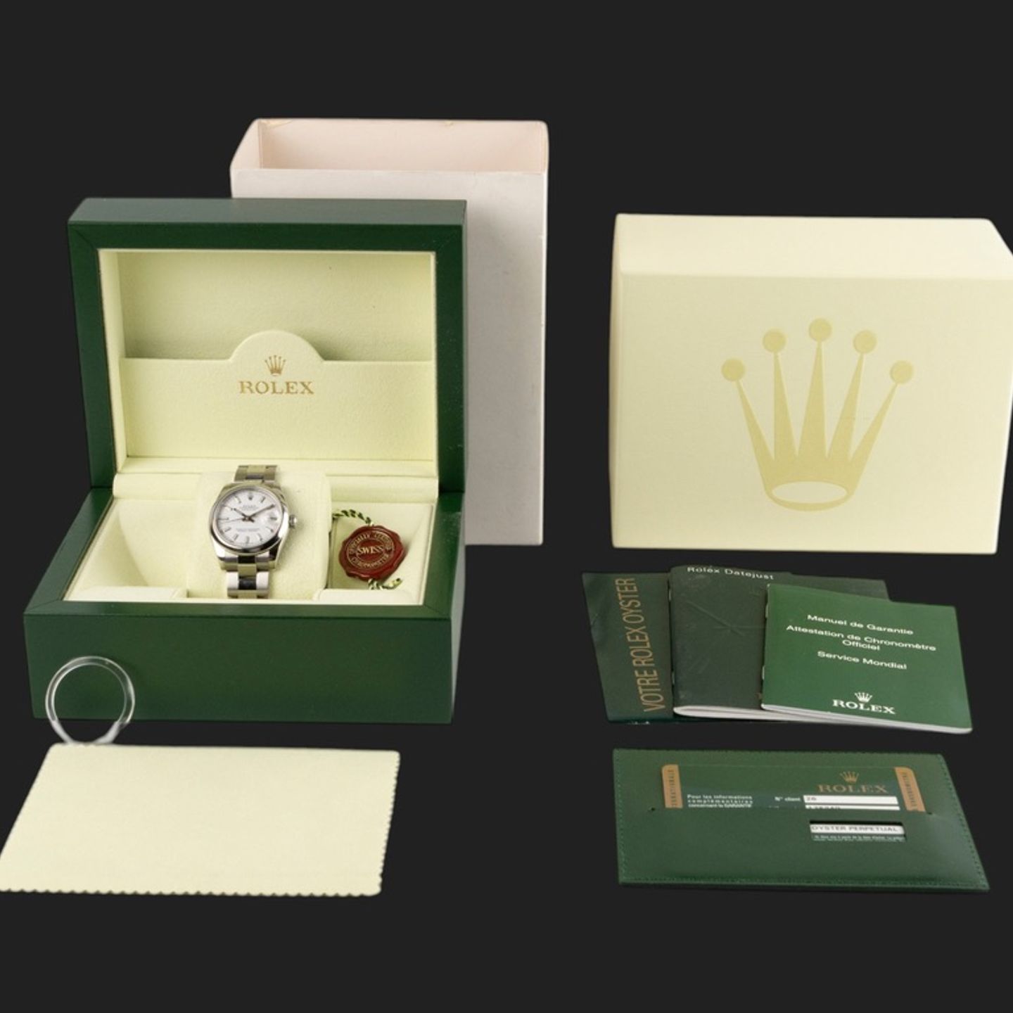 Rolex Datejust 31 178240 (2008) - Wit wijzerplaat 31mm Staal (8/8)