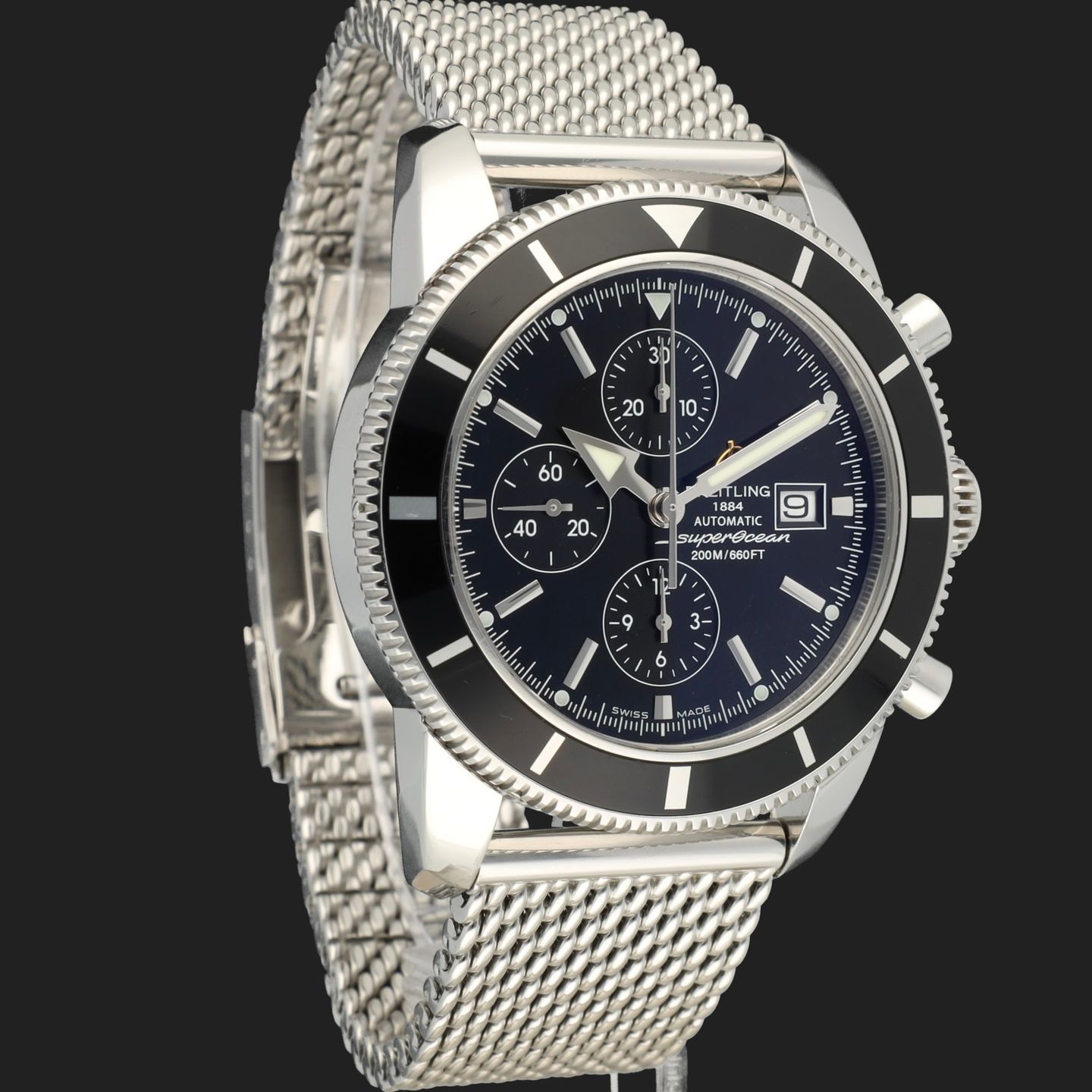 Breitling Superocean Heritage Chronograph A1332024 (2015) - Zwart wijzerplaat 46mm Staal (4/8)