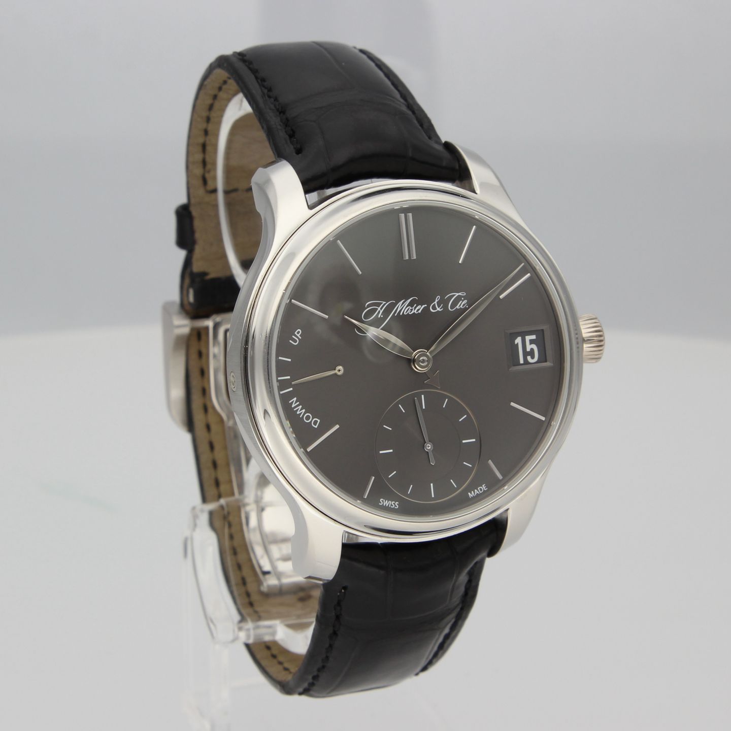 H. Moser & Cie. Unknown 341.501-006 (2010) - Grijs wijzerplaat 41mm Platina (5/8)